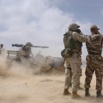 Des soldats marocains entraînés par des officiers instructeurs de l'Otan. D. R.